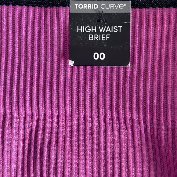 NWT Torrid size 00 ribbed high waist brief panty - Picture 2 of 5